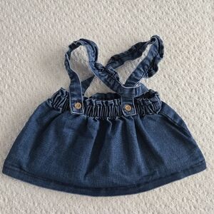 Carters Baby Girl Ruffle Denim Overall Dress 3 Months